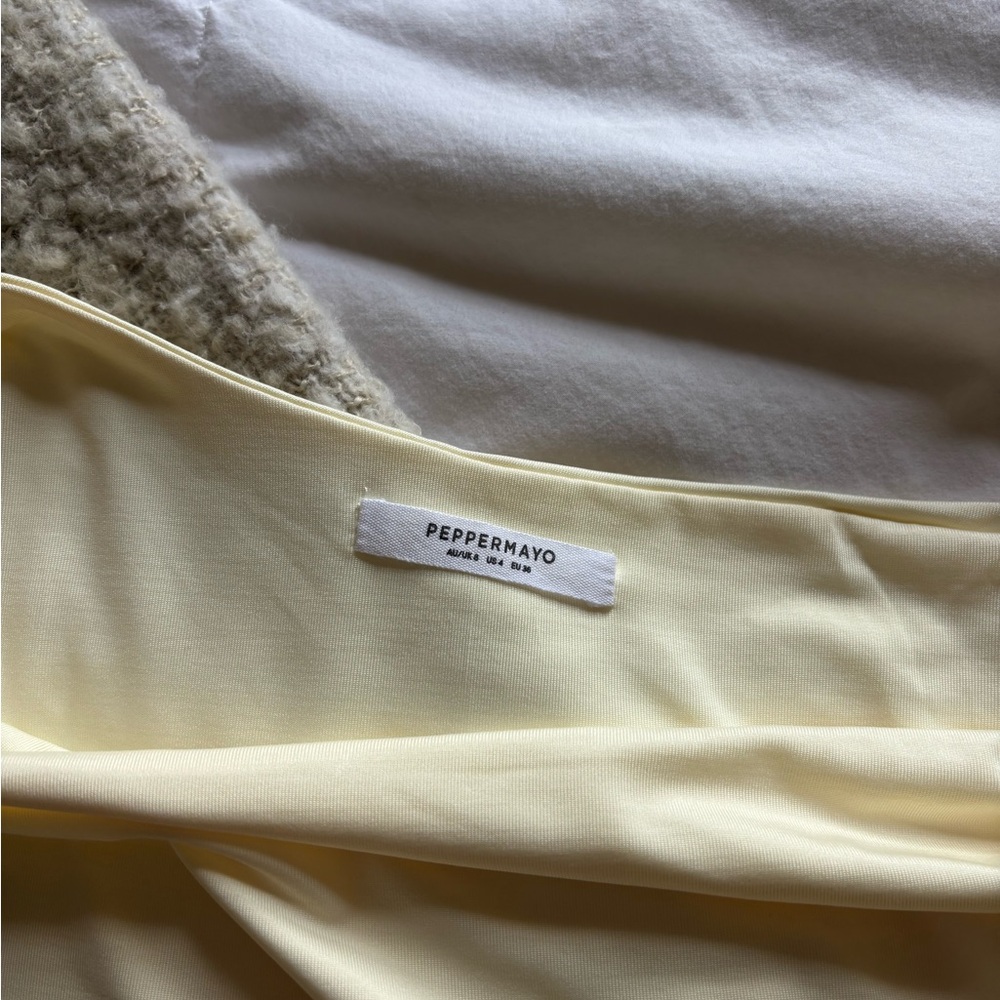 Peppermayo One Shoulder Cream- yellow Dress - Picture 5 of 5